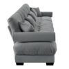 Super Comfort Oversized Modular Velvet Sectional Sofa Couch With Movable Ottoman - Gray - Image 9