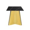 Patterned Slab Dining Table With Golden Stainless Steel Butterfly Legs - Black / Gold - Image 17