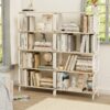 Vintage Industrial Style 5 Tier Large Bookshelf - White - Image 2