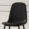 Modern Minimalist Dining Chair Set 4 Chairs, Upholstered Side Chairs With Metal Legs - Black - Image 8