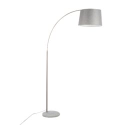 March - Contemporary Floor Lamp - Nickel / Gray