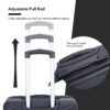 Luggage 4 Piece Lightweight Suitcase With Rotating Wheels, 24" And 28" With Tsa Lock, (16/20/24/28) - Black - Image 5