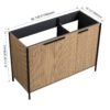 Modern Freestanding Bathroom Vanity With Adjustable Shelves - Light Coffee - Image 5