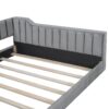 Full Long Size Upholstery Daybed And Side Storage Pocket - Gray - Image 4