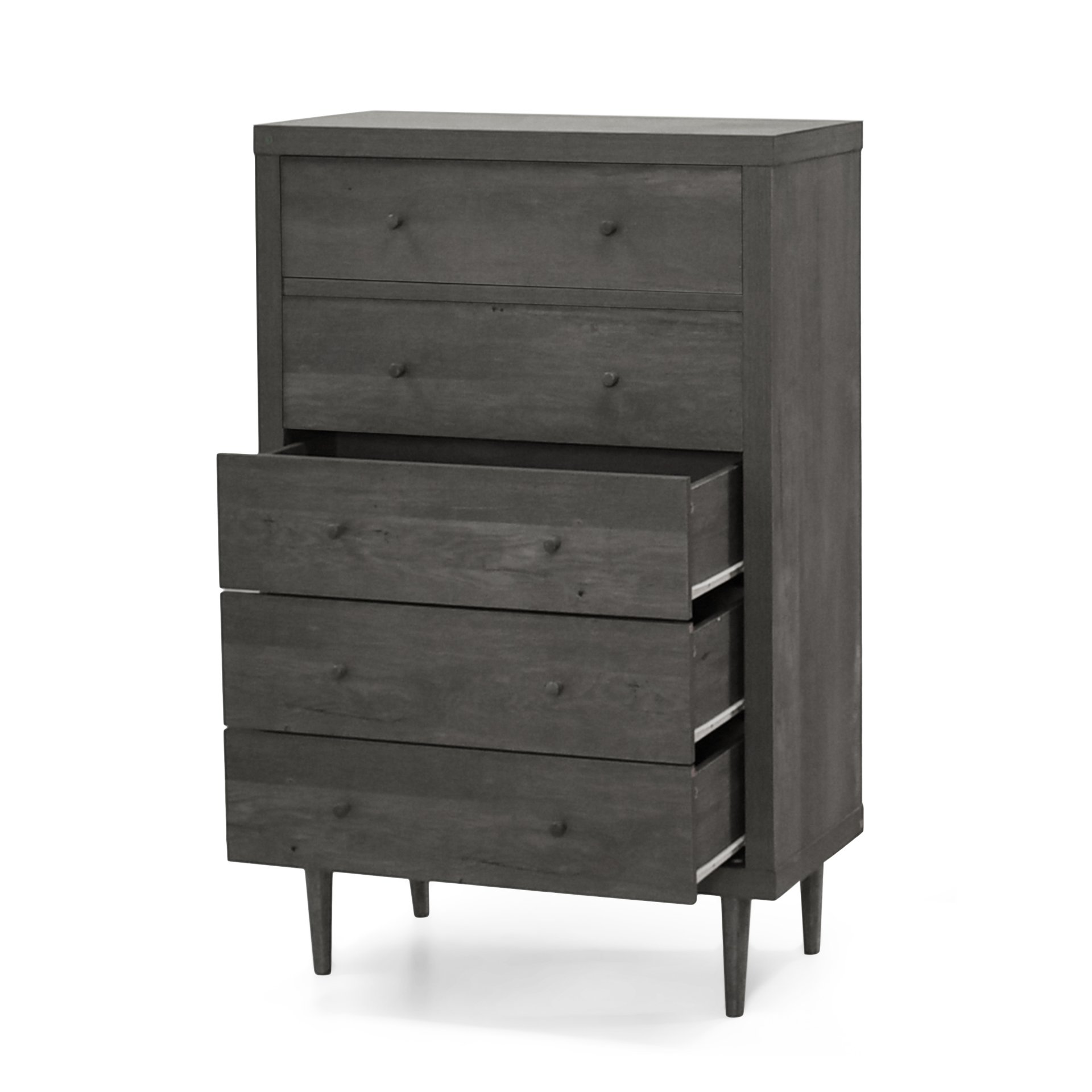Nystrom - Mid Century Modern 5 Drawer Dresse - Gray - Image 7