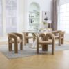 Contemporary Velvet Upholstered Accent Dining Chair - Camel Teddy - Image 12
