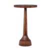 Modern Mango Wood Round End Table With Pedestal Base - Honey - Image 5