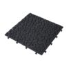Interlocking Deck Tiles Plastic Waterproof Outdoor All Weather Anti-Slip Bathroom Shower Balcony Porch Strong Weight Capacity Upto 440 Lbs, Pebble Stone Pattern Pack Of 60 - Black - Image 19