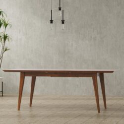Draper - Mid Century Extendable Dining Table - Brown