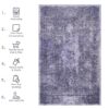 Maval - 2' X 3' Washable Area Rug - Anthracite - Image 7