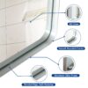 40X30" Brushed Silver Rounded Corner Rectangle Bathroom Mirror For Wall Metal Frame Wall Mounted Bathroom Mirror Vanity Bathroom Mirror (Horizontal & Vertical) - Silver - Image 10