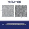 Interlocking Deck Tiles Plastic Waterproof Outdoor All Weather Anti-Slip Bathroom Shower Balcony Porch Strong Weight Capacity Upto 440 Lbs, Pebble Stone Pattern Pack Of 60 - Gray - Image 21