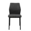 Dining Chairs Living Room Chair Modern Kitchen Armless Side Chair With Metal Legs (Set of 4) - Dark Gray - Image 6