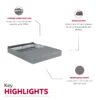 Foldable 9" Twin Size Metal Mattress Box Spring Foundation Bedroom Furniture Bed Base - Gray - Image 8