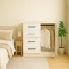 Robin - Gentleman's Chest In Wood With Extra Deep Storage And Durable - White - Image 5