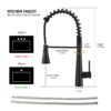 Commercial Kitchen Faucet With Pull Down Sprayer And Magnetic Docking Spray Head - Matte Black - Image 3