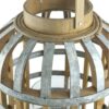 Decorative Lantern With Handle, Wooden Lantern For Indoor Outdoor, Home Garden- Silver - Image 11