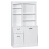 Bathroom Storage Cabinet With Tilt Out Hamper, Tall Free Standing Organizer With Drawers & Adjustable Shelves, Linen Tower With Steel Handles - White - Image 10