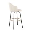 Ahoy - Contemporary Fixed Height Bar Stool Round Footrest (Set of 2) - Cream / Black - Image 4
