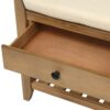Shoe Rack With Cushioned Seat And Drawers Multipurpose Entryway Storage Bench - Old Pine - Image 10