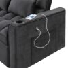Multi Functional Sofa Bed With Cup Holder And USB Port For Living Room Or Apartments - Black - Image 23