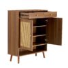 Multi Functional Modern Minimalist Shoe Cabinet Perfectly Blends Into Nordic, Japanese, And Industrial Style Homes - Walnut - Image 20