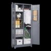 Metal Storage Cabinets, Cleaning Tool Cabinet With Locking Door, Tall Broom Tool Organizer, Large Storage Cabinet For Kitchen - Gray - Image 7