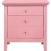 3 Drawer Nightstand - Pink - Image 2