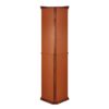 Corner Curio Cabinet With Lights, Adjustable Tempered Glass Shelves, Mirrored Back, Display Cabinet (E26 Light Bulb Not Included) - Light Walnut - Image 6