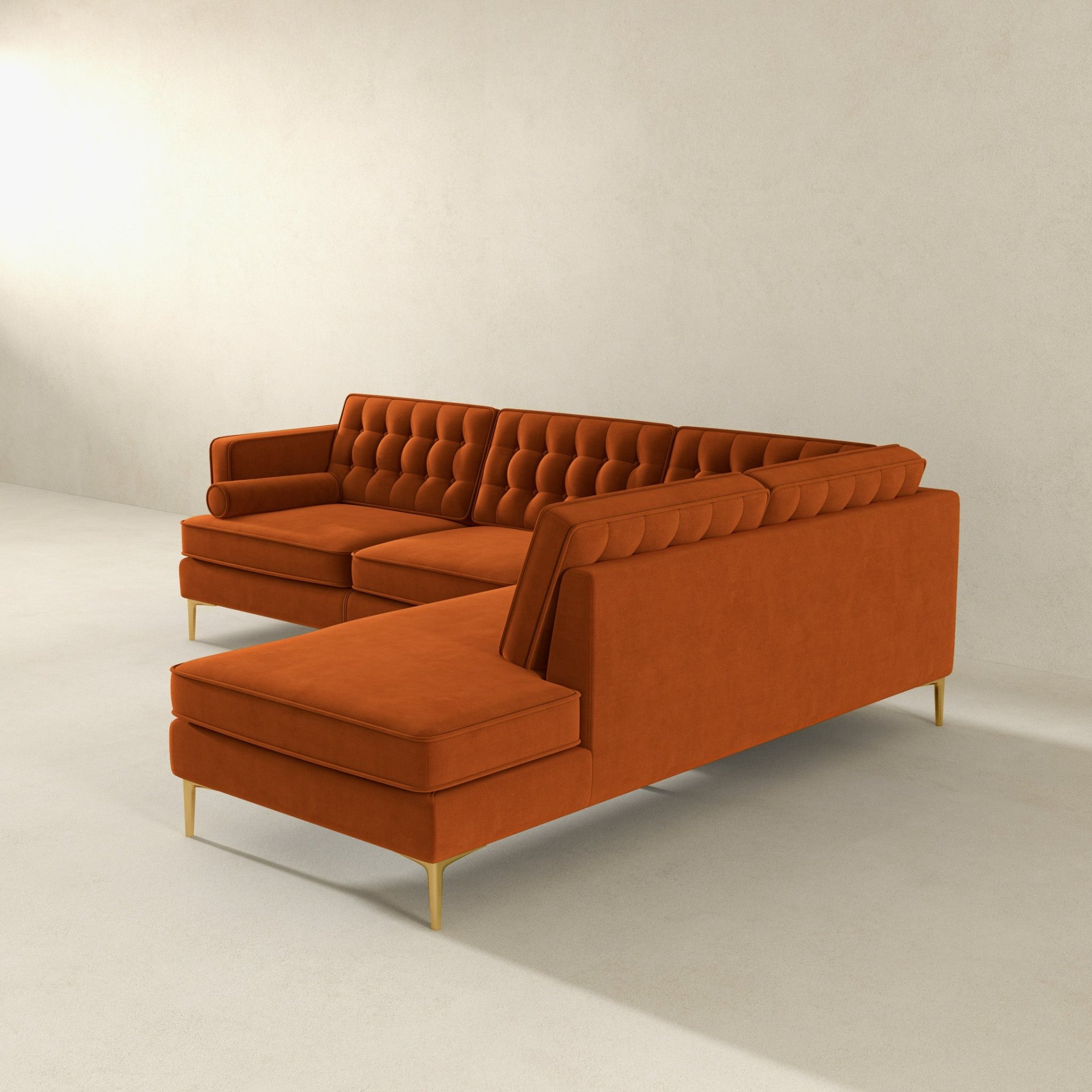 Brooke - Sectional Sofa Right Facing - Orange - Image 8