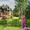 Metal Garden Arch Iron Garden Arbors Gazebo Dia High Birdcage Shape Pergola Pavilion For Wedding Ceremony - Cream White - Image 11