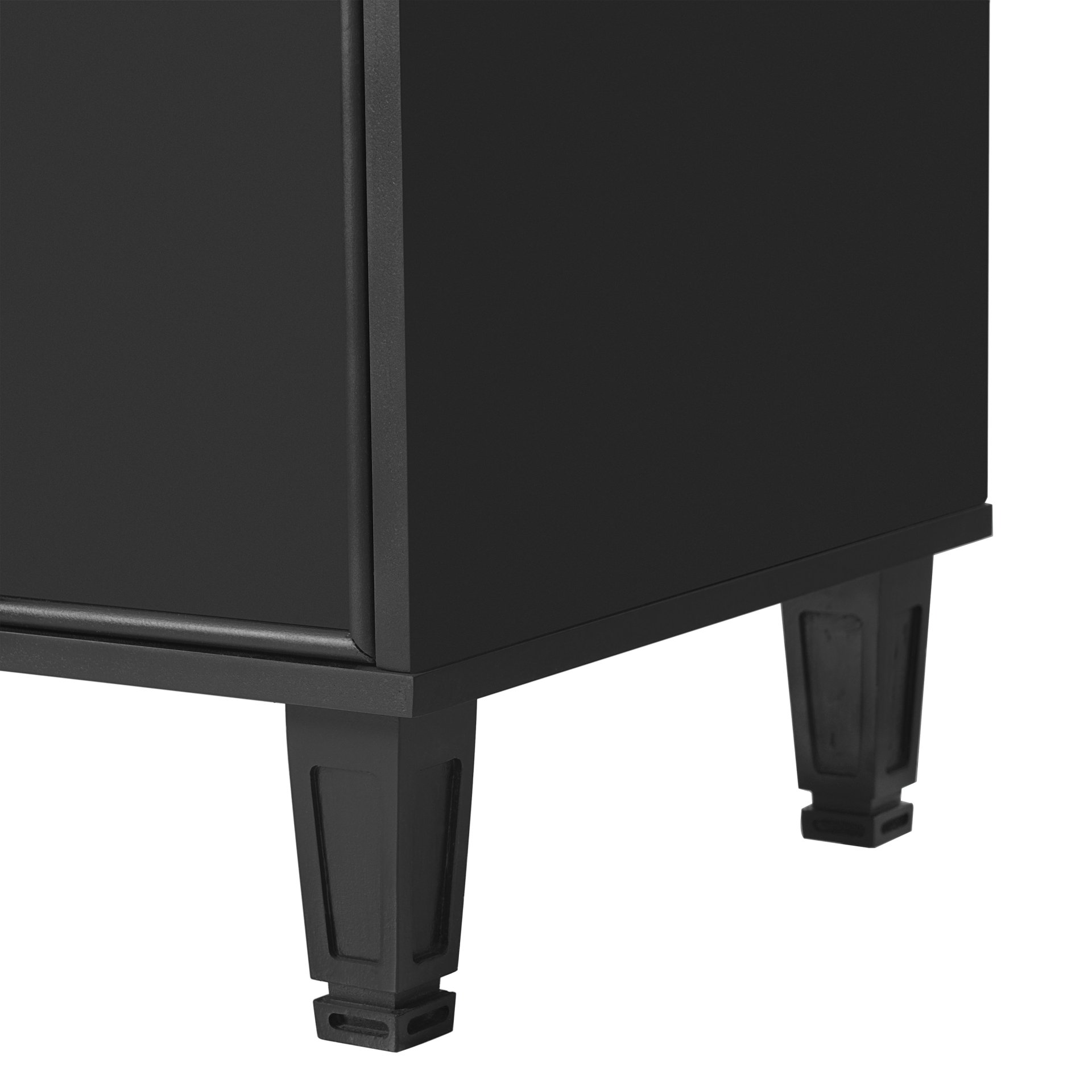 Modern Solid Wood And 24" Bathroom Vanity With Sink, Deep Drawer, Door Shelf, 2 Tier Basket - Black - Image 25