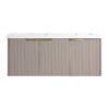 Contemporary 48" Wall Mounted Bathroom Vanity With Resin Double Sink & Soft Close Doors - Khaki - Image 11