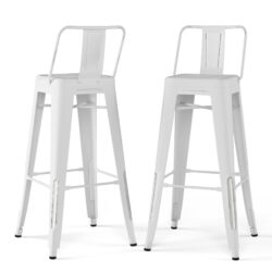 Rayne - Metal Bar Stool (Set of 2) - Distressed White