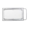 Modern Z Shaped Bar Cart With Tempered Glass Shelves - Silver - Image 9