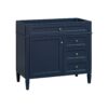 Bathroom Vanity Without Top Sink, Modern Bathroom Storage Cabinet With 2 Drawers And A Tip-Out Drawer, Frame (Not Include Basin Sink) - Blue - Image 3