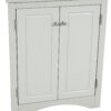 Triangle Bathroom Storage Cabinet With Adjustable Shelves, Freestanding Floor Cabinet For Home Kitchen - Gray - Image 22