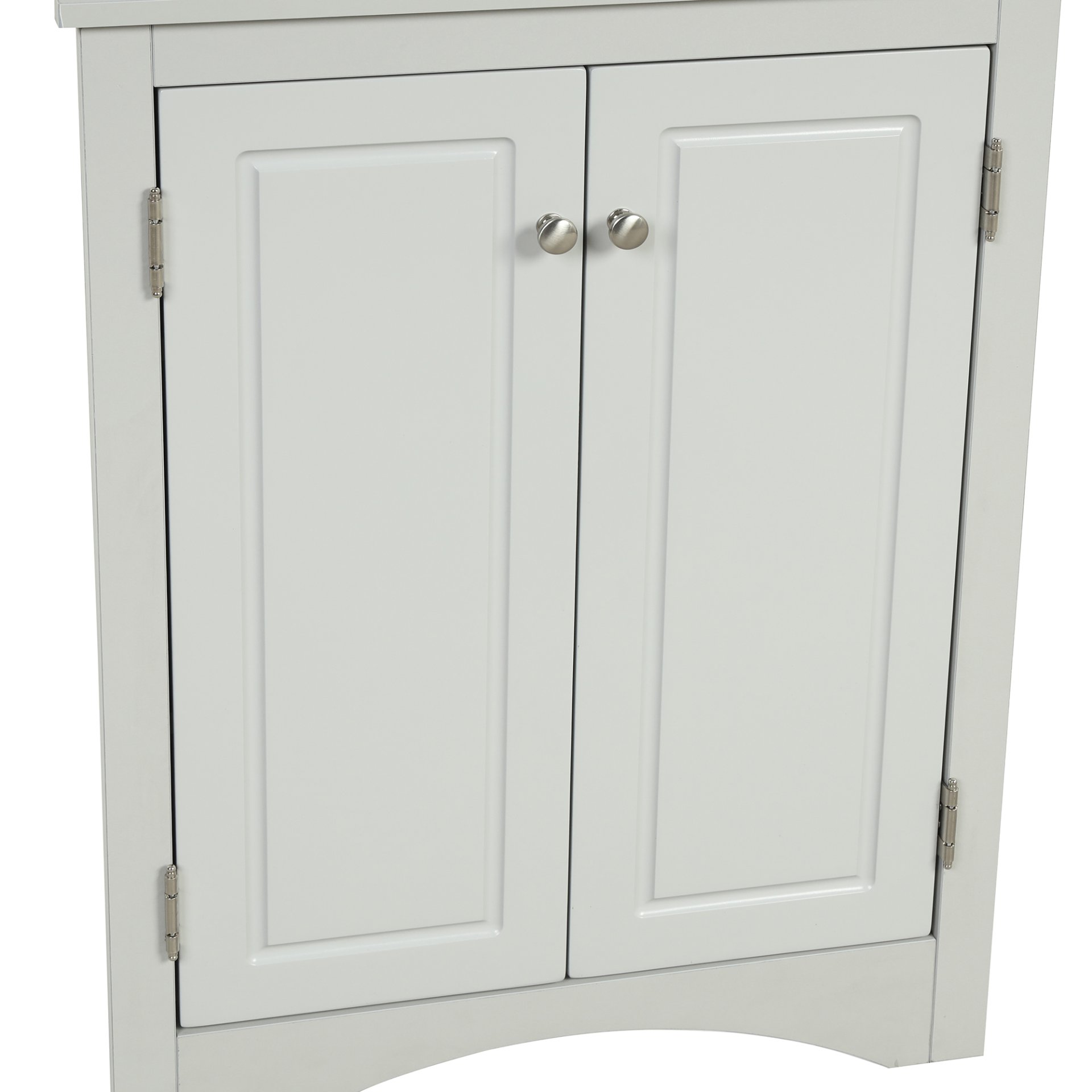 Triangle Bathroom Storage Cabinet With Adjustable Shelves, Freestanding Floor Cabinet For Home Kitchen - Gray - Image 22