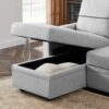 Pull-Out Storage Sofa - Light Gray - Image 6