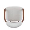 Dining Chairs (Set of 2) Upholstered Arm Chairs, Rubber Wood Accent Chairs Fabric Seating, 300 Lbs Weight Capacity - Beige - Image 12