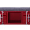 Cargo - Bench With Storage - Gray / Red - Image 3