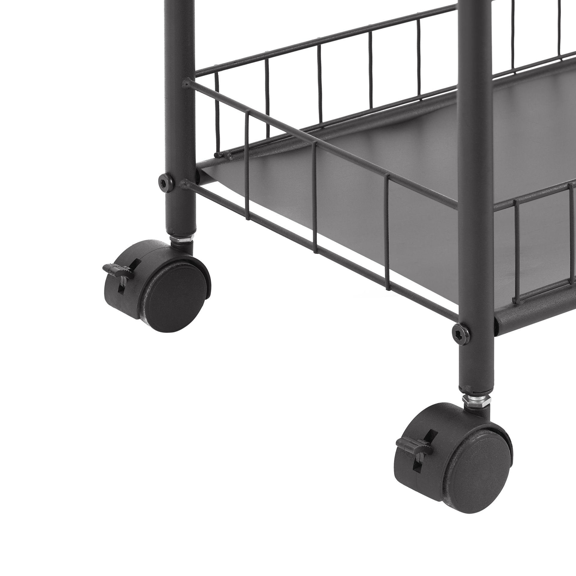 6 Tier Rolling Cart Gap Kitchen Slim Slide Out Storage Tower Rack With Wheels, 6 Baskets, Kitchen, Bathroom Laundry Narrow Piaces Utility Cart - Black - Image 6
