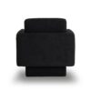360° Modern Swivel Accent Chair Round Armchair, Thick Padded Single Lounge Sofa Upholstered Comfy - Black - Image 11