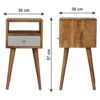 Mini Hand Painted Bedside Table - Light Blue - Image 13