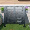 4 X 2 Ft Air Conditioner Fence For Outdoor Units, Metal Privacy Fence Cover, Perfect To Conceal Air Conditioning Units - Charcoal - Image 4
