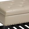 Lomond - Storage Ottoman Bench - Satin Cream - Image 7