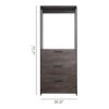 Monica - Walk In Closet With 3 Drawers And 1 Shelf - Gray - Image 3