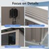 6Ft x 5Ft Outdoor Metal Storage Transparent Plate - Gray - Image 6