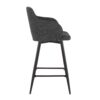 Boyne - Industrial Fixed Height Counter Stool With Square Footrest (Set of 2) - Black / Dark Gray - Image 3