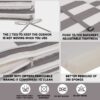 2 Pieces Set Outdoor Lounge Chair Cushion Replacement Patio Furniture Seat Cushion Chaise Lounge Cushion - Gray / White - Image 9